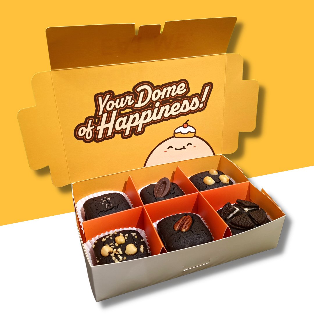 Signature Fudging Good Brownie Box - 6 Pcs - Dome Bakery