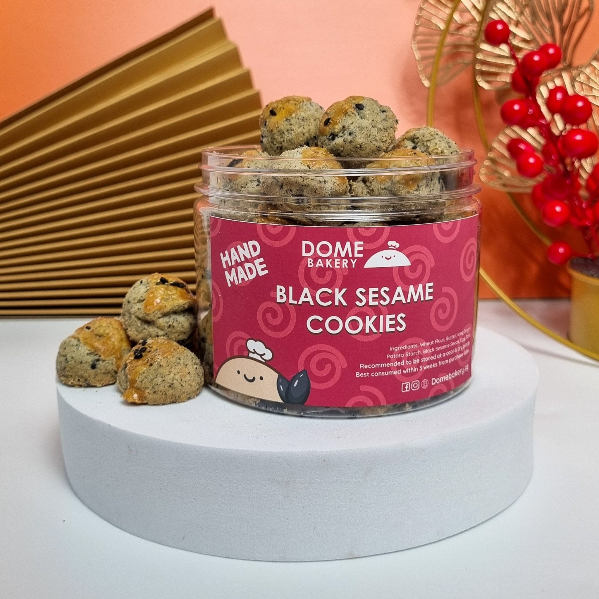 Black Sesame Cookies [CNY Special] - Dome Bakery