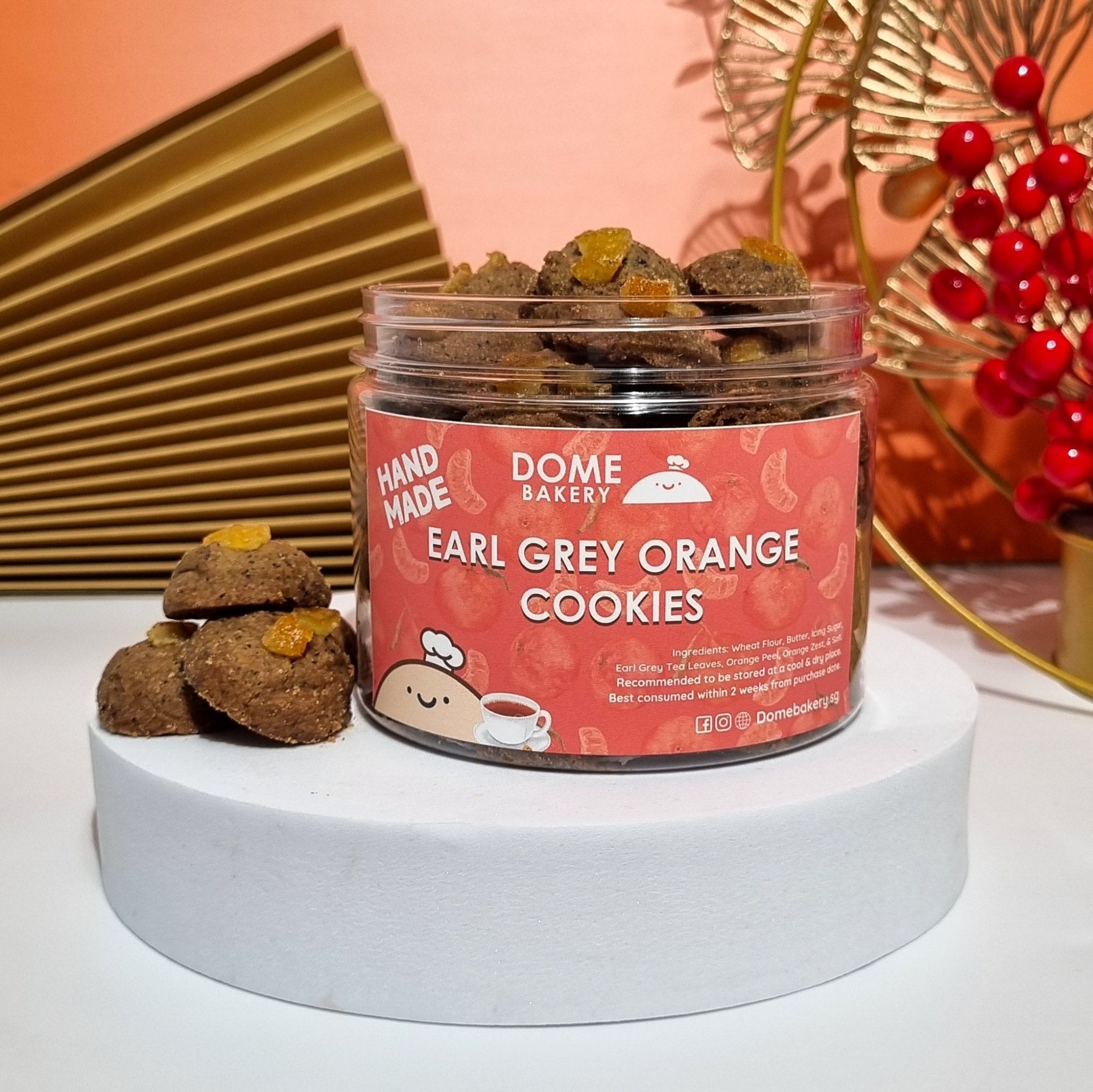 Earl Grey Orange Cookies (Eggless) [CNY Special] - Dome Bakery