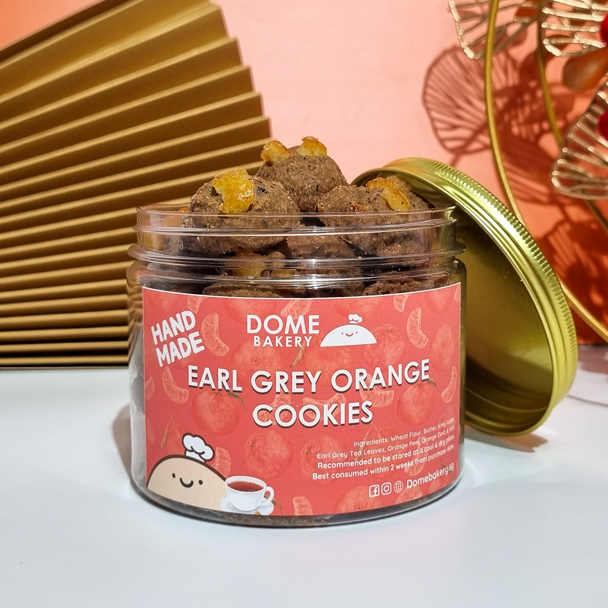 Earl Grey Orange Cookies (Eggless) [CNY Special] - Dome Bakery