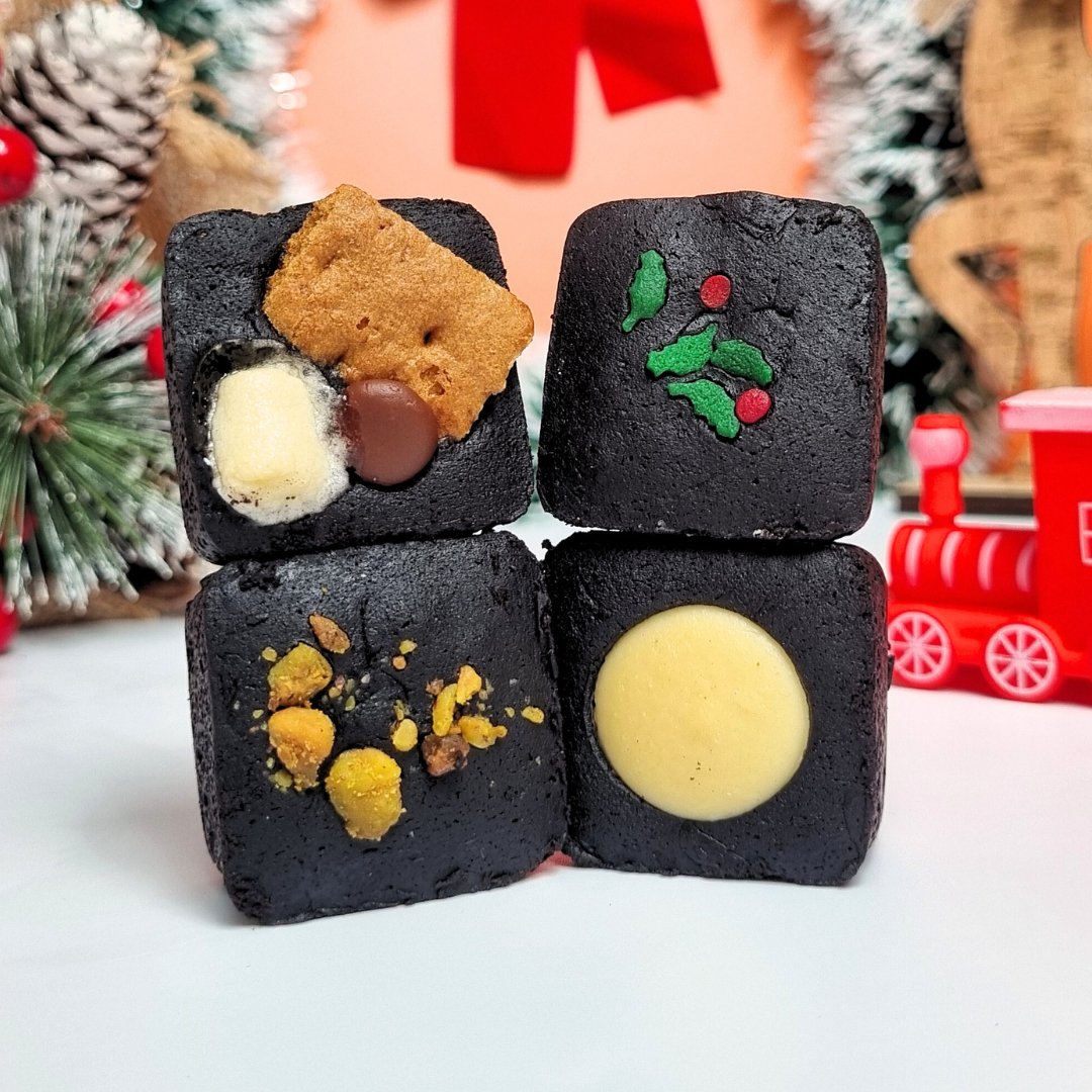 Mini Fudgy Brownies - Pack of 4 [Christmas Special] - Dome Bakery