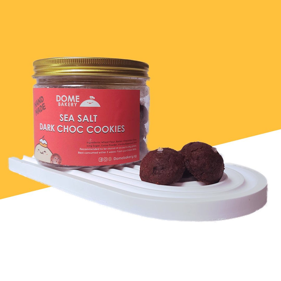Sea Salt Dark Chocolate Butter Cookies (Eggless) – Dome Bakery