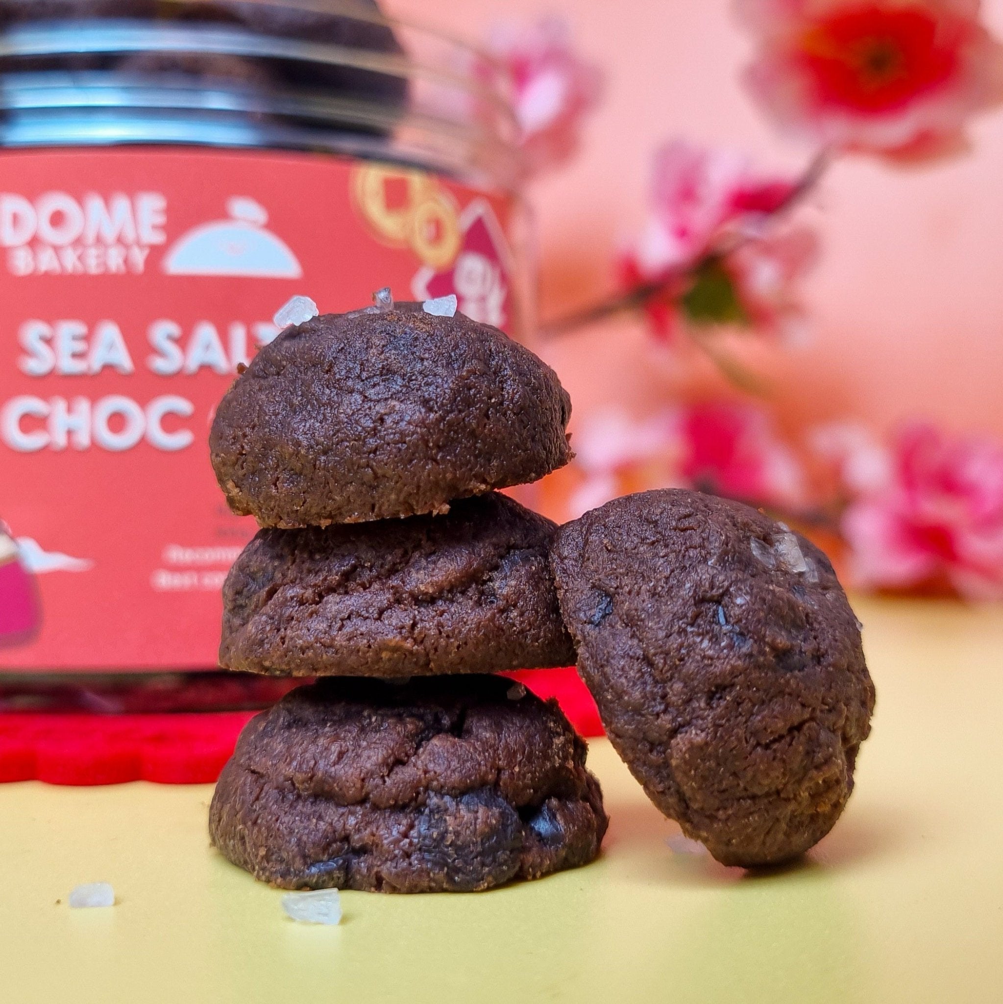 Sea Salt Dark Chocolate Butter Cookies - Dome Bakery